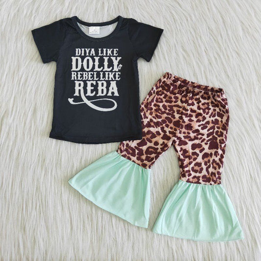 Girls Diva Like Dolly Rebel Like Reba Pants Set