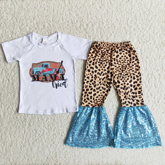 Girls Mama Tried Pants Set