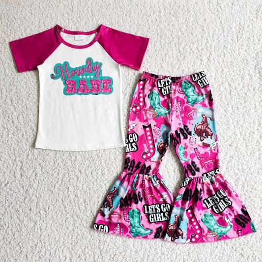 Girls Howdy Babe Pants Set