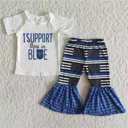 Girls I Support The Blue Pants Set