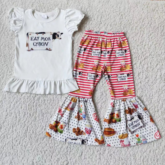 Girls Eat Mor Chikin Pants Set