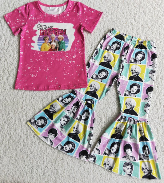 Girls Stay Golden Pants Set