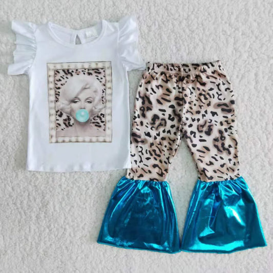 Girls Leopard Pants Set