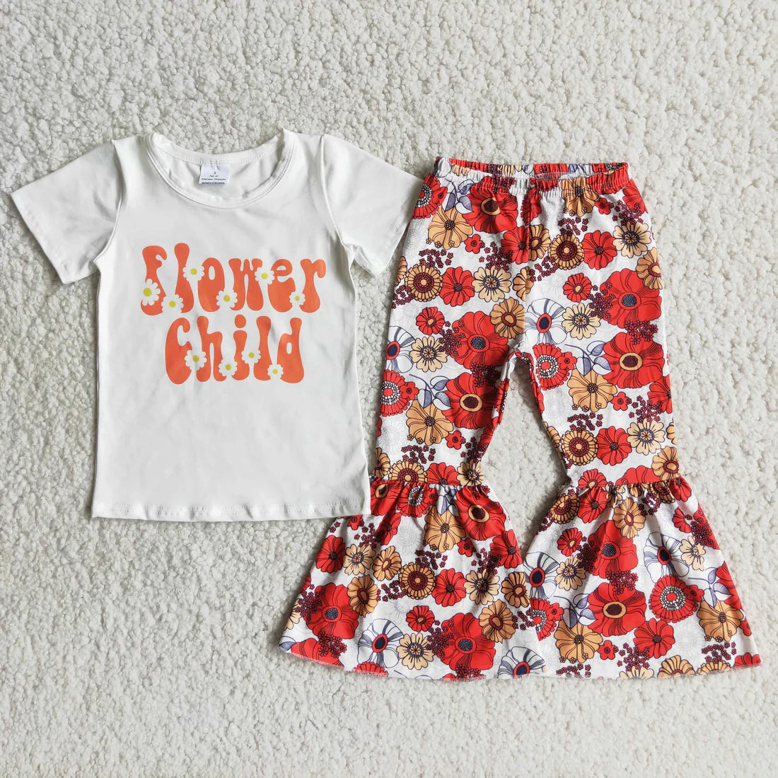 Girls Flower Child Pants Set