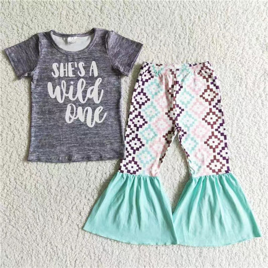 Girls She’s A Wild One Pants Set