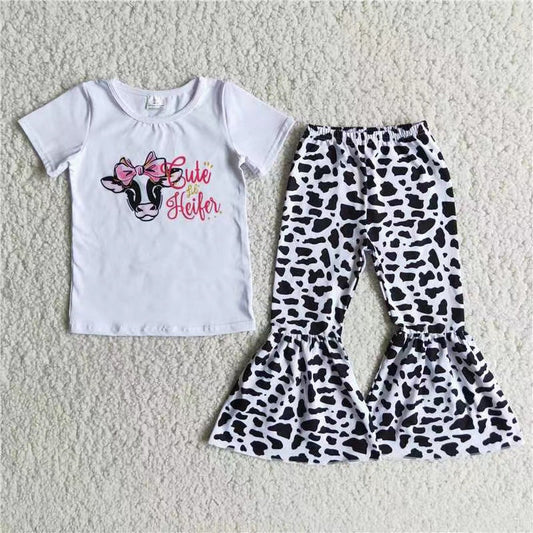 Girls Cute Lil’ Heifer Pants Set
