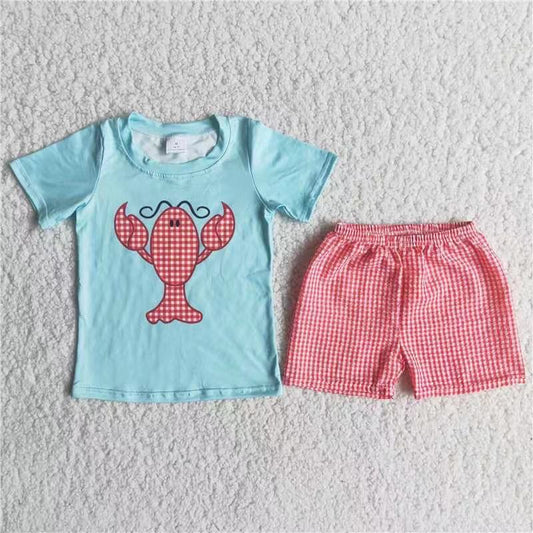 Boys Lobster Shorts Set
