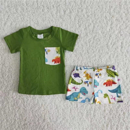 Boys Dinosaurs Shorts Set